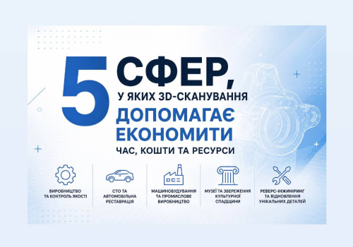 5 сфер, у яких 3D-сканування допомагає економити час, кошти та ресурси